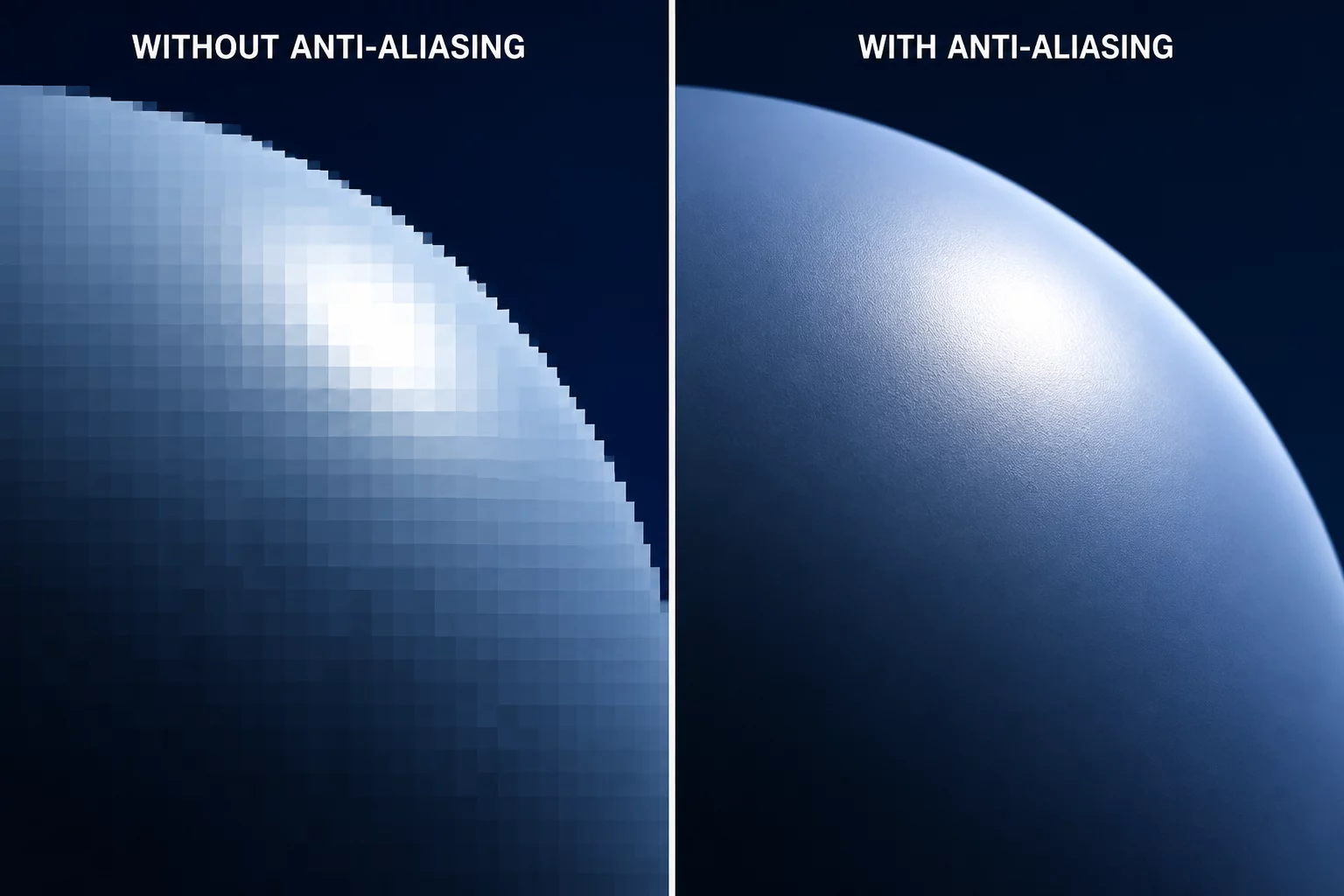 Anti-Aliasing Settings for Smooth Surfaces